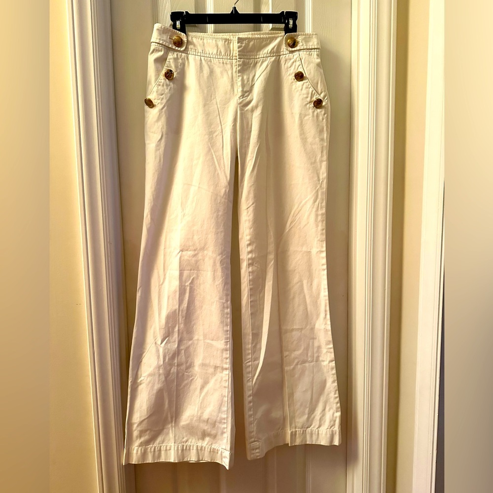 Lilly Pulitzer-Woman’s White Wide Legged Pants. Size 6L
